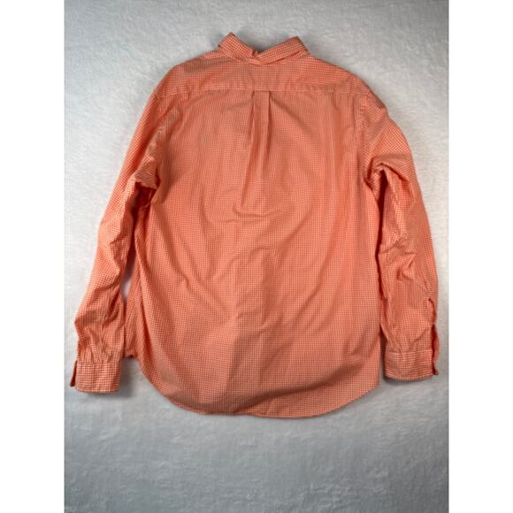 Ralph Lauren Oxford Shirt Men Size XL Gingham Check 100% Cotton Orange White - Picture 6 of 6